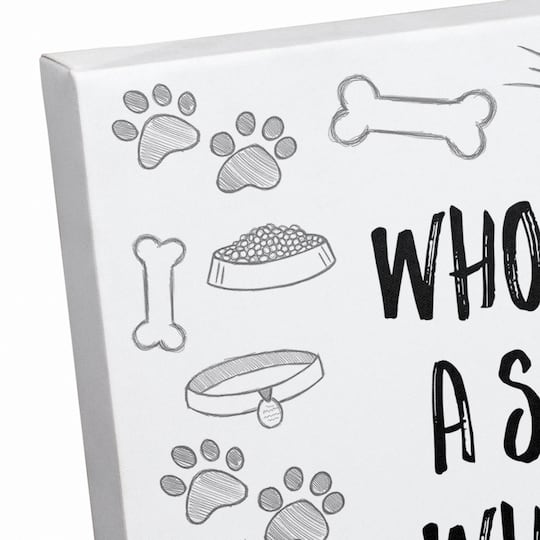 Who Needs a Shrink Dog Canvas Wall Art